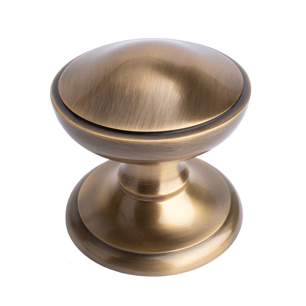 Heritage Brass Round Centre Door Knob - Antique Brass